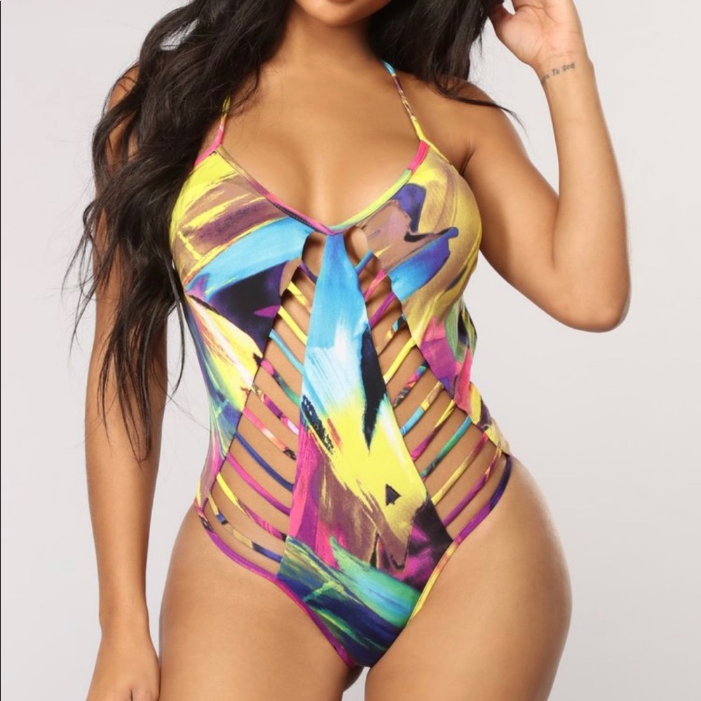 Fashion Nova Color Your World Swimsuit
